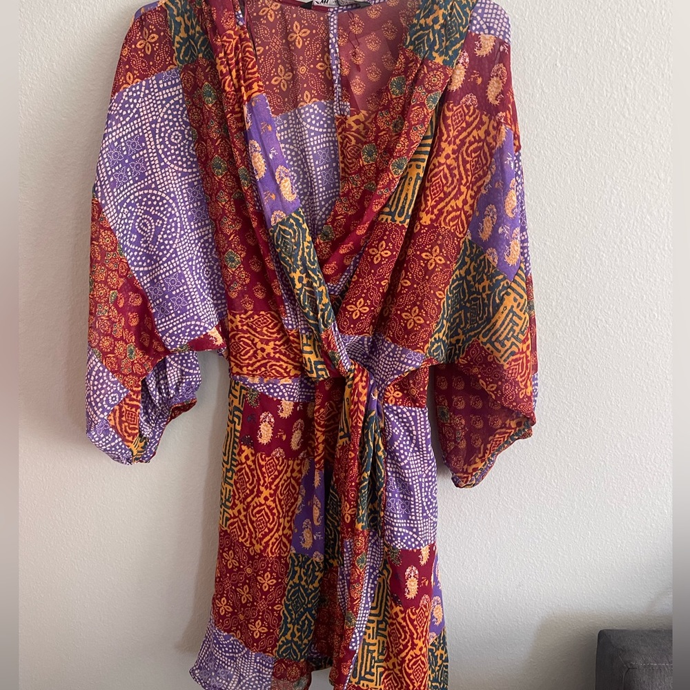 Zara Patchwork Dress - Picture 2 of 3
